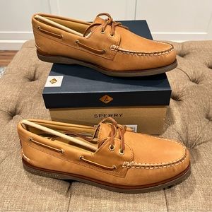 NWT - Sperry Men’s Authentic Original Gold Cup 2-Eye Boat Shoe - Sahara - Sz 12